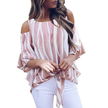 Load image into Gallery viewer, Vertical Striped Loose Casual Blouse
