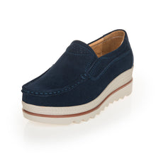 Load image into Gallery viewer, Platform Suede Loafers
