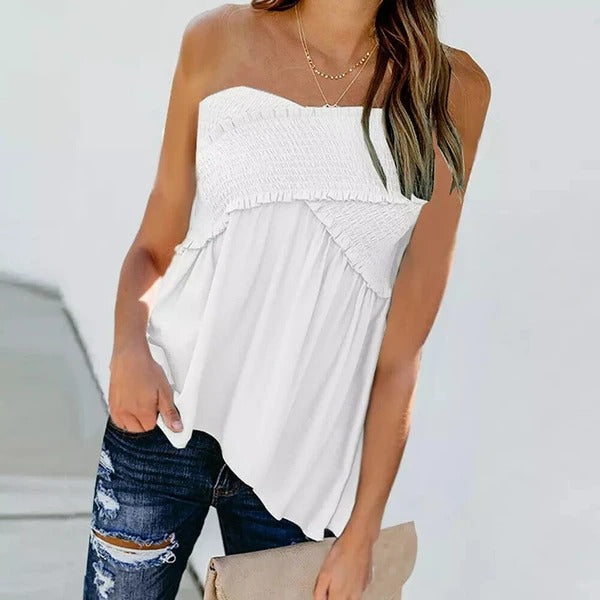 Sleeveless Criss Cross Blouse