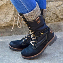 Load image into Gallery viewer, All-Weather Laced Boots with Wool Trim
