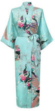 Load image into Gallery viewer, Japanese Satin  Peacock Robe
