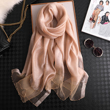 Load image into Gallery viewer, Satin &amp; Mesh Accented Scarf
