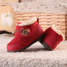 Load image into Gallery viewer, Velour Bear Accented Shoes
