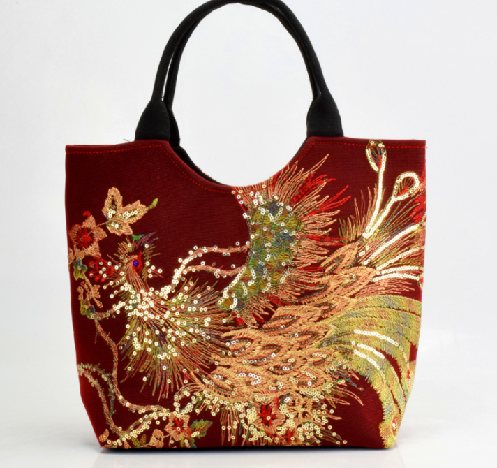 Peacock Embroidery Handbag