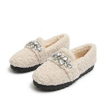 Load image into Gallery viewer, Lambs Wool Comfy Flat  Shoes
