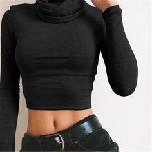 Load image into Gallery viewer, Turtle Neck Crop Top Sweater
