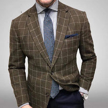 Load image into Gallery viewer, Classic Plaid Suit Jacket
