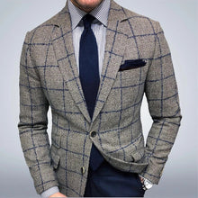 Load image into Gallery viewer, Classic Plaid Suit Jacket
