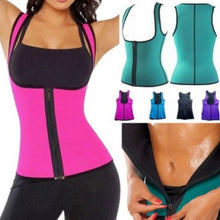 Load image into Gallery viewer, Zipper-style Sweat Wicking Waist Corset
