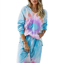 Load image into Gallery viewer, Casual Tie-Dye Colored Pants Set
