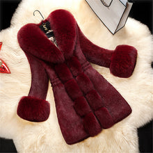 Load image into Gallery viewer, Fox Fur Elegant Thigh Length Coat
