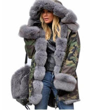 Load image into Gallery viewer, Fur Trimmed Padded Maxi Coat
