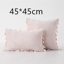 Load image into Gallery viewer, Tassel velvet sofa pillowcase
