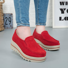 Load image into Gallery viewer, Platform Suede Loafers
