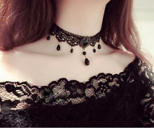 Load image into Gallery viewer, Black Laced Choker
