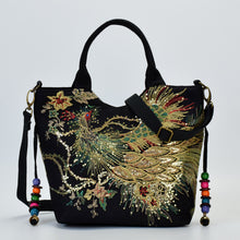 Load image into Gallery viewer, Peacock Embroidery Handbag
