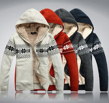 Load image into Gallery viewer, Hooded Thick Fleece Cardigan Jacket
