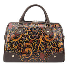 Load image into Gallery viewer, Carved Graphic Print Leather Handbag
