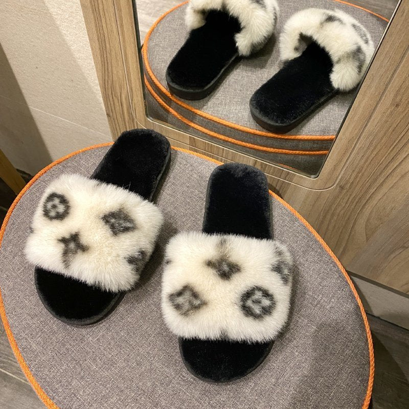 Leopard Plush Slippers