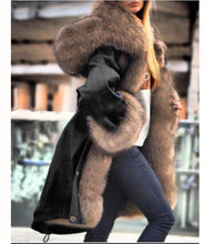 Load image into Gallery viewer, Oversized Fur Lined Hooded Maxi Coat
