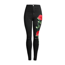 Load image into Gallery viewer, 3D Embroidery Skinny Jeans
