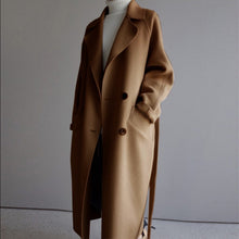 Load image into Gallery viewer, Woolen Lapel Maxi Belted Coat
