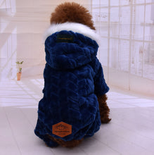 Load image into Gallery viewer, Big Fur Collar  Velour Dog Coat
