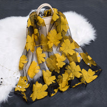 Load image into Gallery viewer, Flower Accented Mesh Scarves
