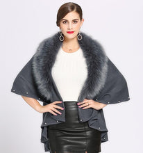 Load image into Gallery viewer, Fur Collared Studded Shawl
