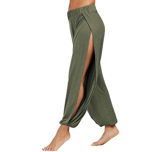 Loose Open-Legged Harem Pants