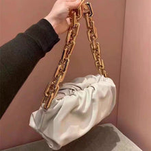 Load image into Gallery viewer, Heavy Chain Satin  Shoulder Bag
