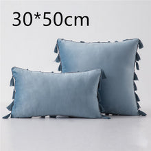 Load image into Gallery viewer, Tassel velvet sofa pillowcase
