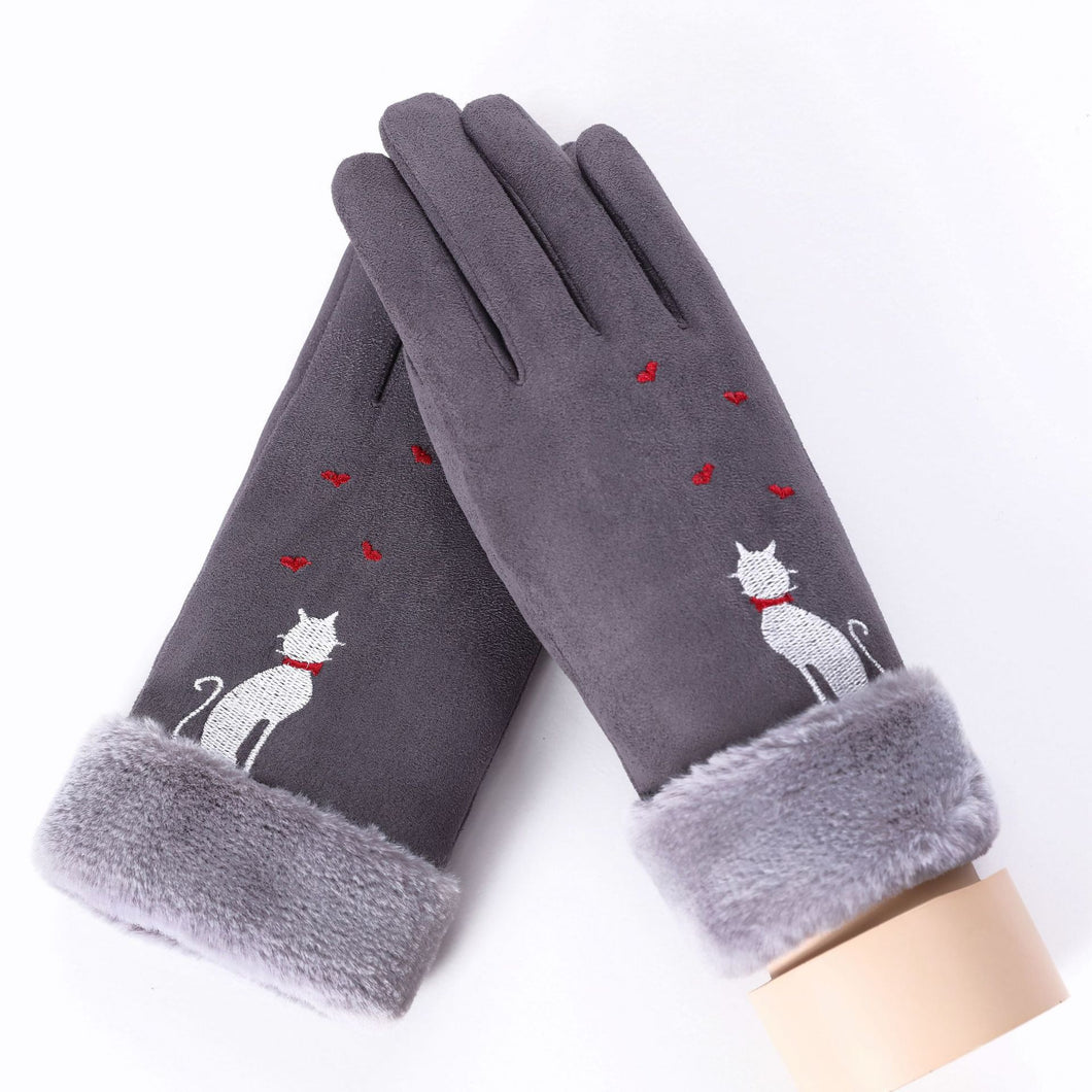 Suede Kitten Gloves