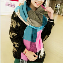 Load image into Gallery viewer, Fringed Shawl in Bold Colors
