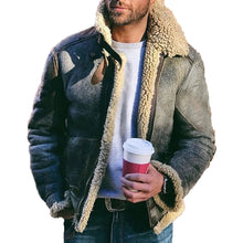 Load image into Gallery viewer, Textured Warmly Lined Bomber Jacket
