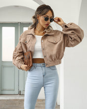 Load image into Gallery viewer, Classic Corduroy Jacket with Puffy Sleeves
