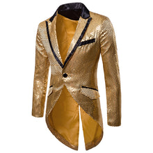 Load image into Gallery viewer, Sequined Single Button Suit Jacket
