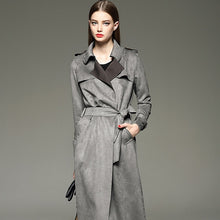 Load image into Gallery viewer, Autumn Long Brushed Cotton All Weather Trench
