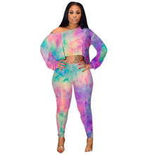 Load image into Gallery viewer, Tie-Dye 2PC Loose Top Pants Set
