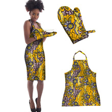 Load image into Gallery viewer, Vibrant African Graphic Print Apron Set
