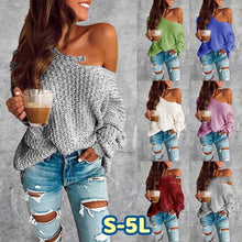 Load image into Gallery viewer, Monochrome Off the Shoulder Sweater
