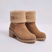 Load image into Gallery viewer, Thick Heeled Suede Snow Boots
