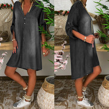 Load image into Gallery viewer, Mid-sleeve Denim Dress
