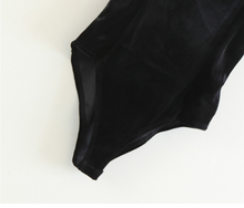 Load image into Gallery viewer, V-Design Velvet Bodysuit
