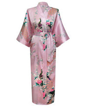 Load image into Gallery viewer, Japanese Satin  Peacock Robe
