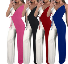 Load image into Gallery viewer, Color Blocked Wide Leg Jumpsuits
