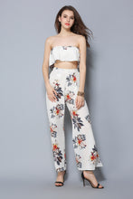 Load image into Gallery viewer, Flower Accented High Waist Skirt Set
