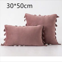 Load image into Gallery viewer, Tassel velvet sofa pillowcase
