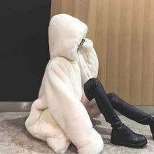 Load image into Gallery viewer, Lamb Plush Hooded Loose Coat Jacket Women
