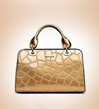 Load image into Gallery viewer, Embossed  Leather Snakeskin Design  Handbag
